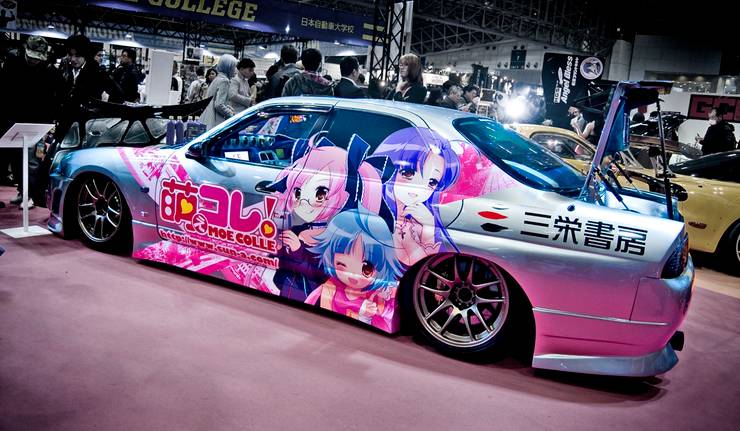 In Pictures Strange And Awesome Itasha Anime Car Wraps Out Of Japan Matte white wrap for bmw. awesome itasha anime car wraps