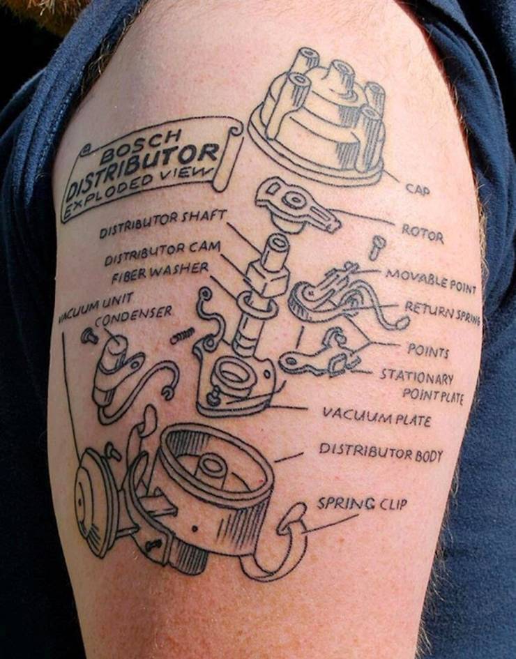 25 People Who Embraced Their Love Of Cars With Sick Tattoos