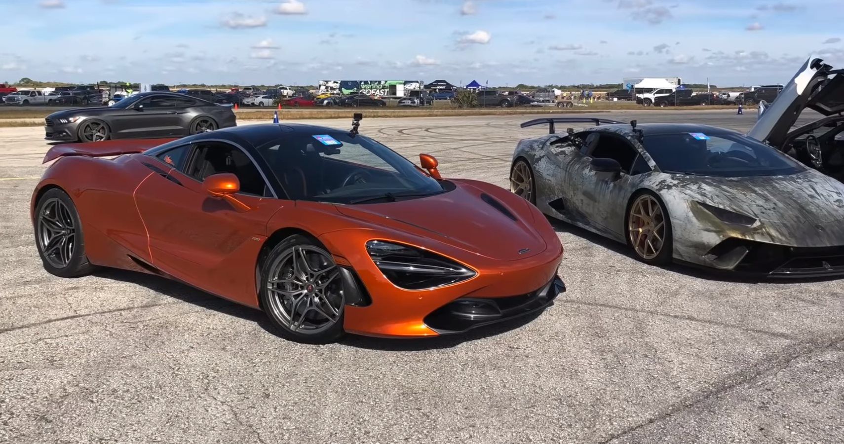 A Tuned Lamborghini Huracan Takes On Stock McLaren 720S In ½-Mile Drag Race