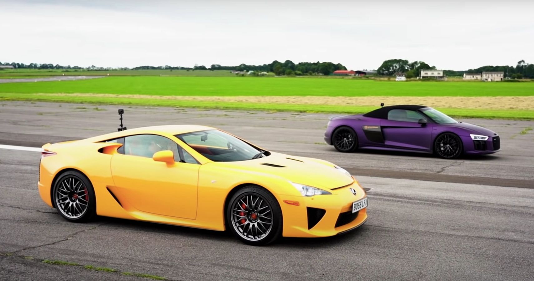 V10 Showdown Watch Lovecars Race A Lexus Lfa Vs An Audi R8