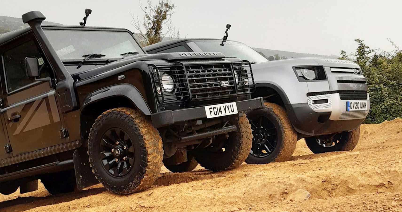 Off-Road Duel: Watch A New Vs Old Land Rover Defender Uphill Drag Race