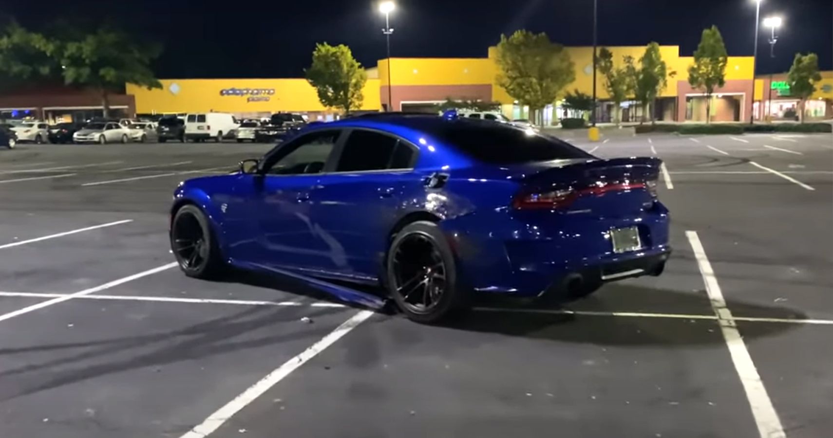 WATCH: 2021 Dodge Charger Hellcat Redeye Widebody Crashes Doing Donuts